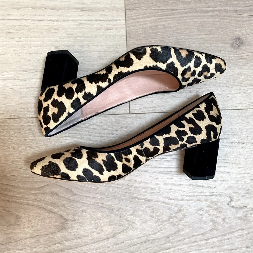 kate spade Leopard Print Ballet Flats - Tan/Black